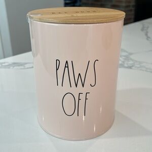 🐾Rae Dunn Pink 'Paws Off' Canister